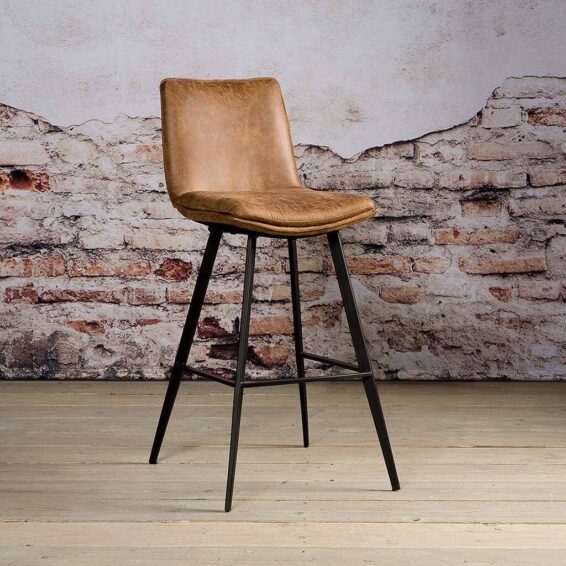 Tower Living Barstoel Pamplona Stof T-cognac Sfeerfoto