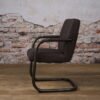 Tower Living Eetkamerstoel 'Buffalo' Leder Stone