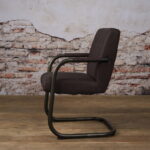 Tower Living Eetkamerstoel 'Buffalo' Leder Stone