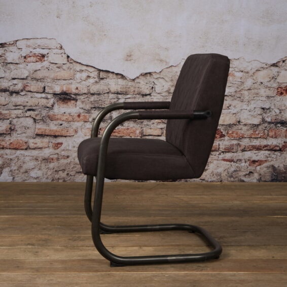 Tower Living Eetkamerstoel 'Buffalo' Leder Stone