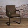 Tower Living Eetkamerstoel 'Buffalo' Leder taupe