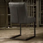 Tower Living Eetkamerstoel Ferro - Microvezel Savannah Anthracite Achterzijde Sfeerfoto