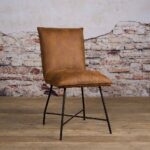 Tower Living Eetkamerstoel Trofa - Stof Amazon 9 Cognac Sfeerfoto