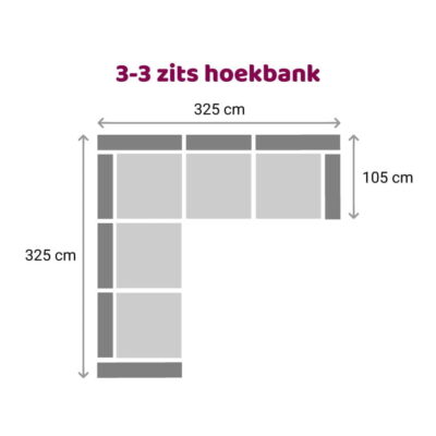 Zitzz Hamilton Hoekbank 3-3 zits