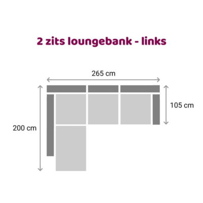 loungebank hamilton 2-zits - links