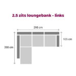 Zitzz Hamilton Longchair 2,5-zits - links