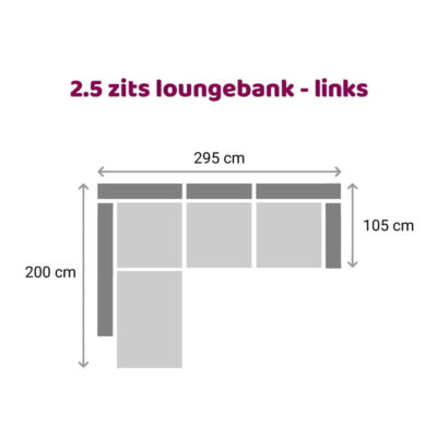 Zitzz Hamilton Longchair 2,5-zits - links