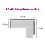 Zitzz Hamilton Longchair 2,5-zits - rechts