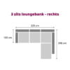 Zitzz Hamilton Longchair 3-zits - rechts