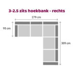 3-2.5 zits hoekbank Maya en Churchill - Rechts