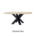 Ovale Eiken Eettafel Rustiek Spinpoot Klein