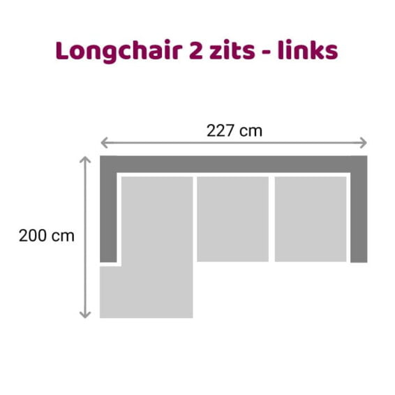 Zitzz Emil Loungebank - 2 zits links