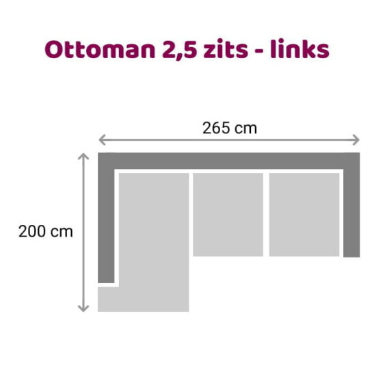 Zitzz Emil - Ottoman 2,5 zits links