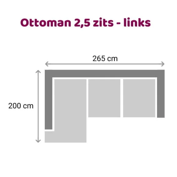 Zitzz Emil - Ottoman 2,5 zits links
