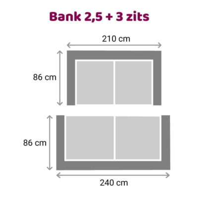 2,5 zitbank Leola - 2,5-3-zits