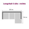 Loungebank Leola - 3-zits - rechts