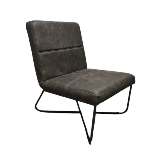 Fauteuil Trend Preston Antraciet Vooraanzicht Schuin
