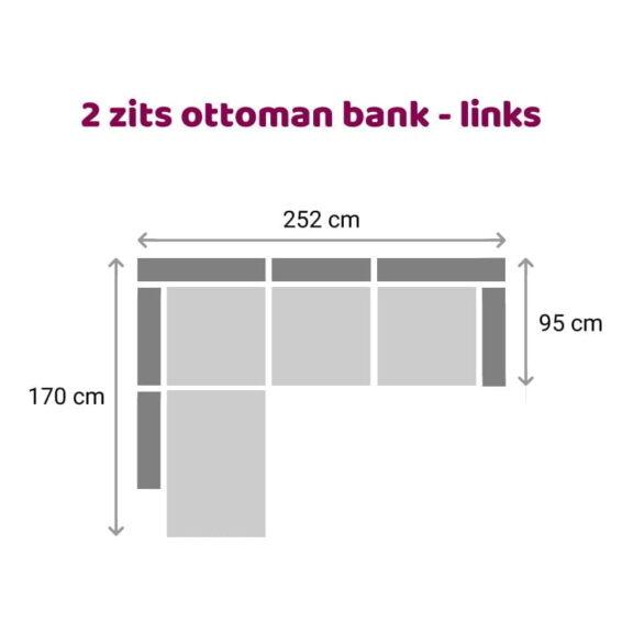 Claudia - Ottoman 2 zits links