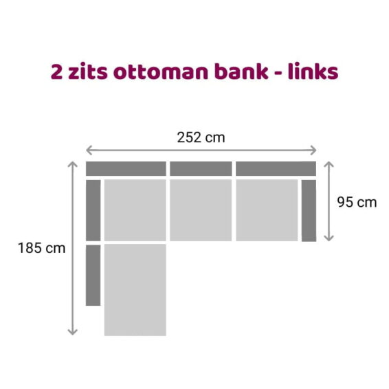 2 zits ottoman bank Maya en Churchill - Links