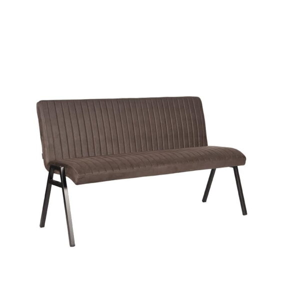 LABEL51 Eetkamerbank Matz Antraciet Microvezel 145x62x86 cm Perspectief