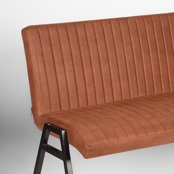 LABEL51 Eetkamerbank Matz Cognac Microvezel 175x62x86 cm Detail