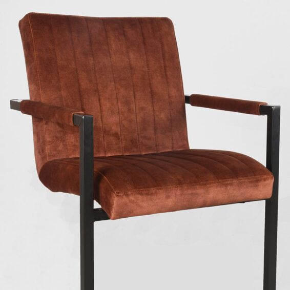 LABEL51 - Eetkamerstoel_Milo_Rust_Velours_55x55x85_Cm_Detail