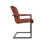 LABEL51 - Eetkamerstoel_Milo_Rust_Velours_55x55x85_Cm_Zijkant