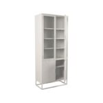 LABEL51 - Hoge_vitrinekast_level_80x40x190_cm_schaduw_wit_metaal_perspectief2