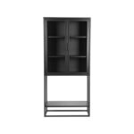 Vitrinekast_Level_Zwart_Metaal_70x35x150_cm_Voorkant.jpg