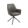 Eetkamerstoel Leon - Eco-leer Jacht Graphite