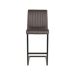 Barkruk Milo Antraciet Microvezel 41x53x100 cm Voorkant