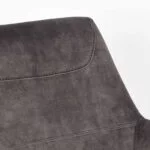 LABEL51 Fauteuil Toby Antraciet Velours 75x80x85 cm Detail