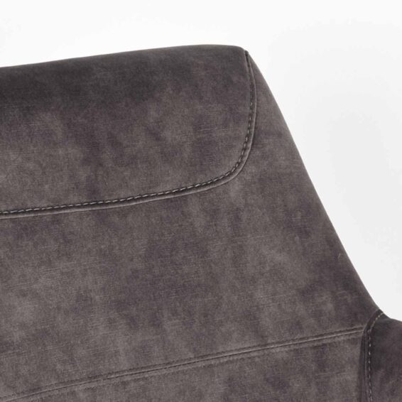 LABEL51 Fauteuil Toby Antraciet Velours 75x80x85 cm Detail