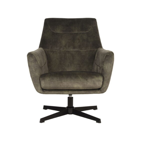 LABEL51 Fauteuil Toby Hunter Velours 75x80x85 cm Voorkant