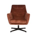 LABEL51 Fauteuil Toby Rust Velours 75x80x85 cm Voorkant