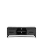 LABEL51 Tv Meubel Chili Zwart Mangohout 120x45x40 cm Voorkant 2