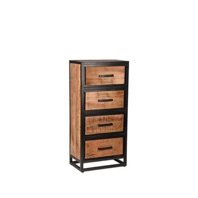LABEL51 Ladekast Tampa Rough Mangohout 50x30x105 cm Perspectief