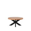 LABEL51 Salontafel Ziggy Rough Mangohout 80x80x43 cm Voorkant