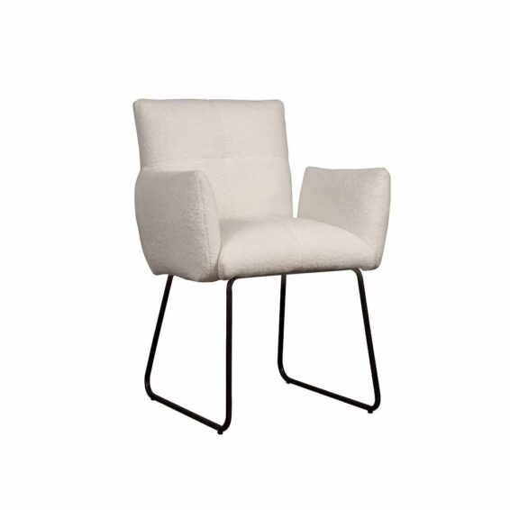 Tower Living Eetkamerstoel Dantee -Stof Teddy MJ8-1 White