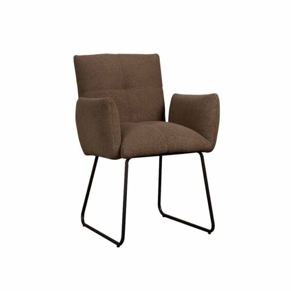 Tower Living Eetkamerstoel Dantee -Stof Teddy MJ8-7 Dark Brown