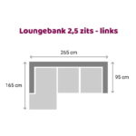 Tower Living SIDD Baltimore Loungebank 25 zits Links