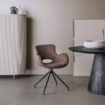 Tower Living Eetkamerstoel Campo - Stof Teddy MJ8-7 Dark Brown Sfeerfoto (2)