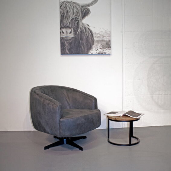 Fauteuil Macone - Eco leer Bull 67 Anthracite Sfeerfoto (2)