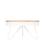 LABEL51 salontafel saran wit metaal 80x80x43 cm voorkant 2