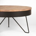 LABEL51 salontafel saran zwart metaal 80x80x43 cm detail