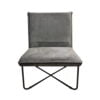 Fauteuil Lee Stof Bluvel 14 Grijs Vooraanzicht