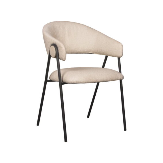 LABEL51 EETKAMERSTOEL LOWEN 58X60X84 CM NATUREL BOUCLE