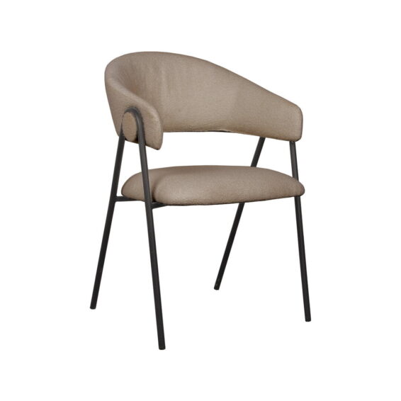 LABEL51 EETKAMERSTOEL LOWEN BRUIN BOUCLE