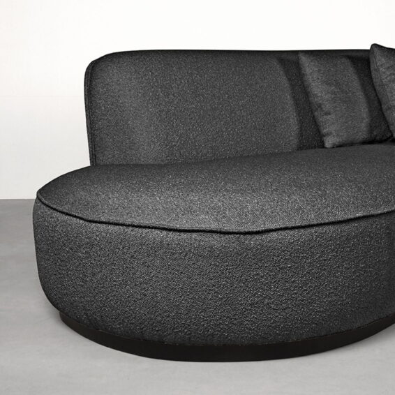LABEL51 Bank Mori 4 Zits Antraciet Chic Boucle Detail 1