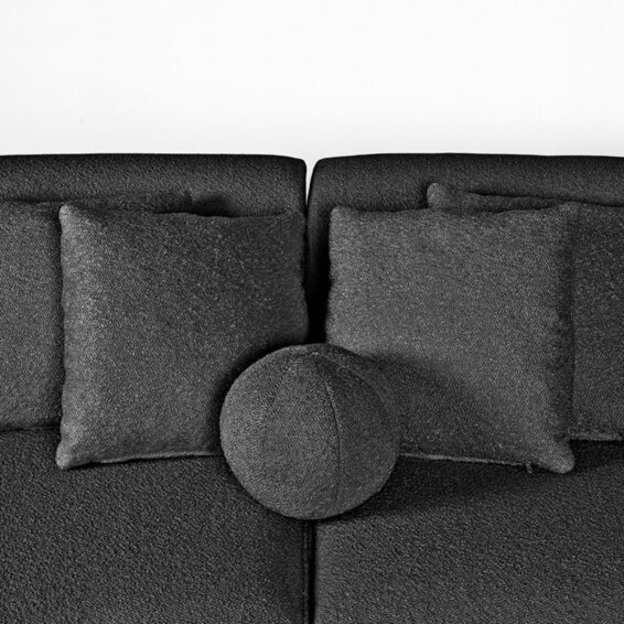 LABEL51 Bank Mori 4 Zits Antraciet Chic Boucle Detail 2